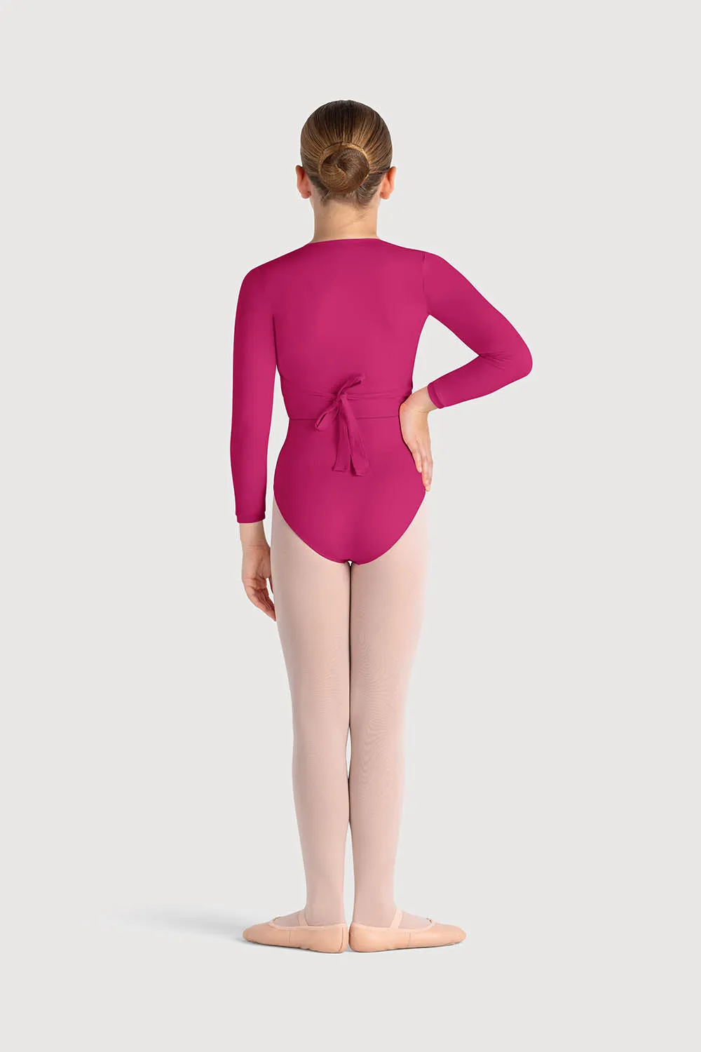 Z0858G - Bloch Overture Crossover Girls Long Sleeve Wrap Top