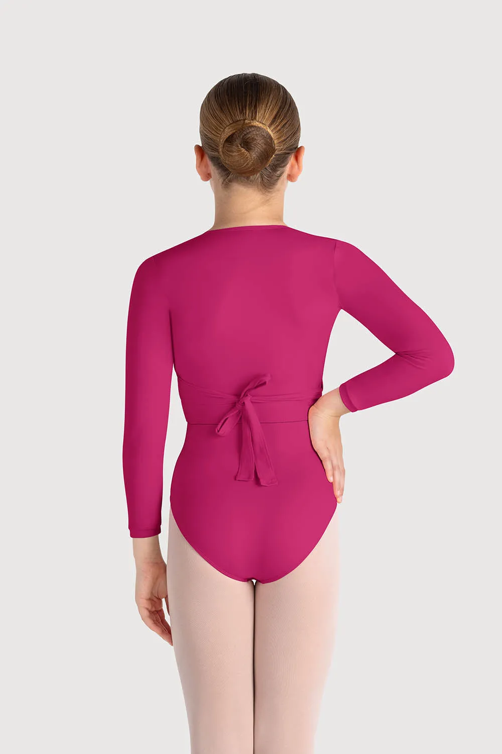 Z0858G - Bloch Overture Crossover Girls Long Sleeve Wrap Top