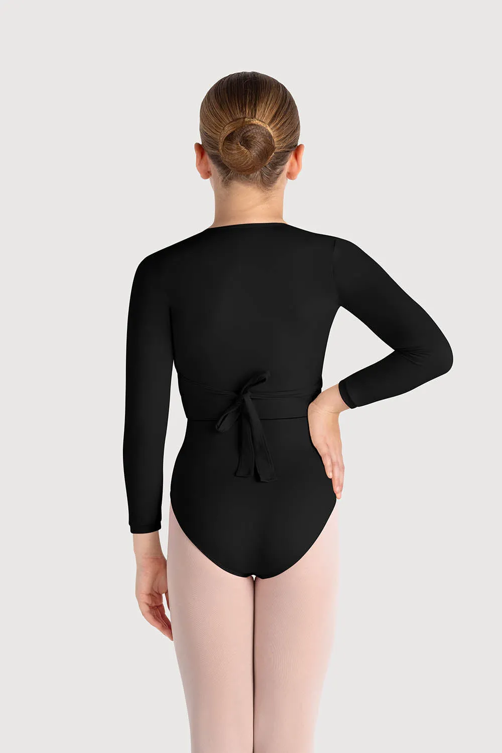 Z0858G - Bloch Overture Crossover Girls Long Sleeve Wrap Top