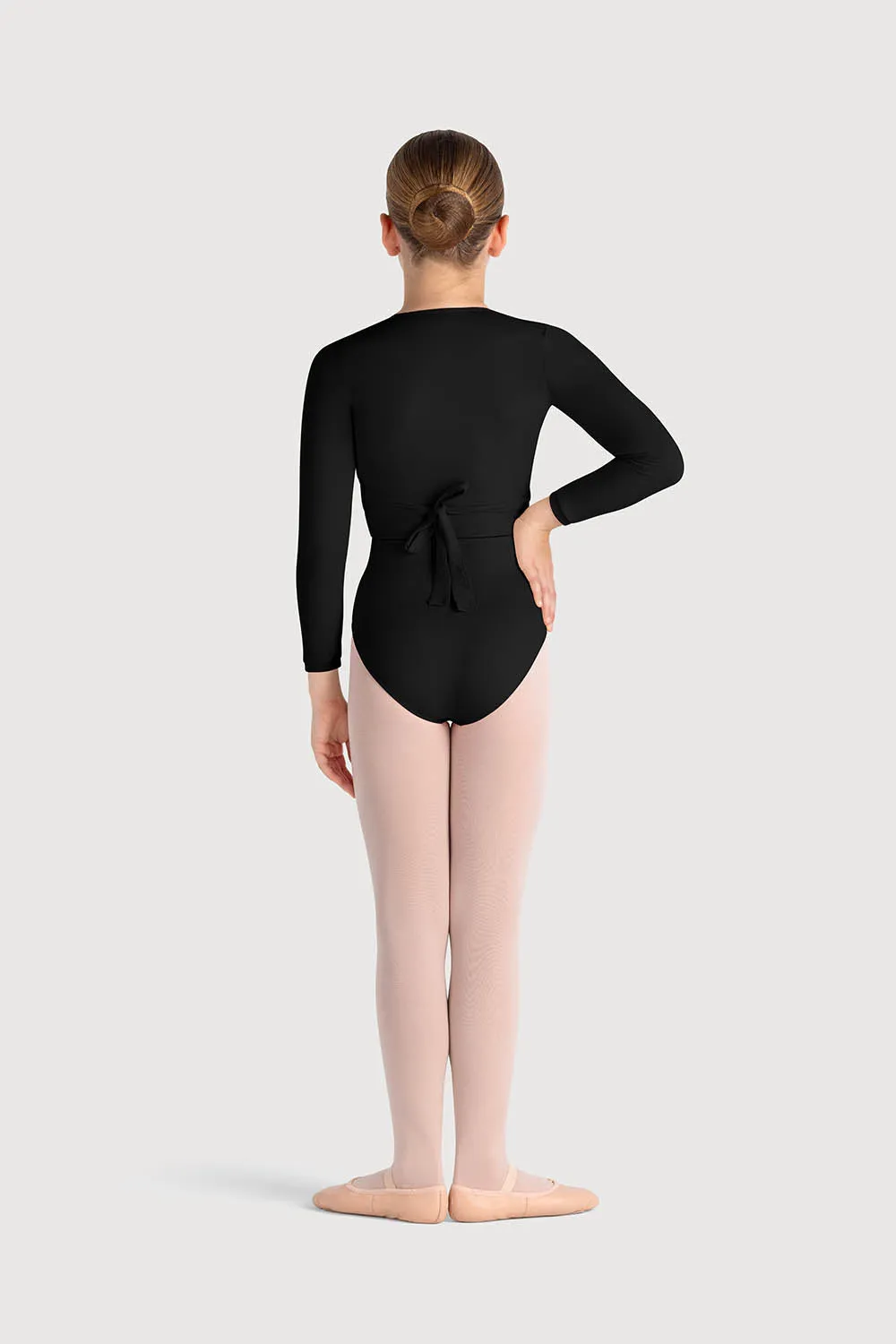 Z0858G - Bloch Overture Crossover Girls Long Sleeve Wrap Top