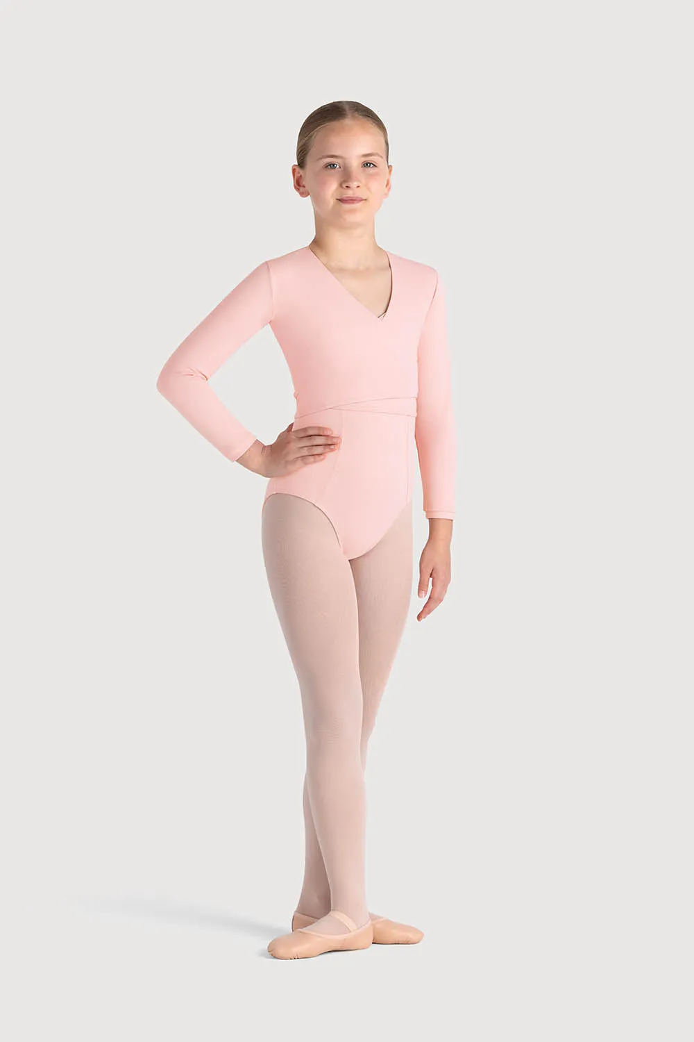 Z0858G - Bloch Overture Crossover Girls Long Sleeve Wrap Top