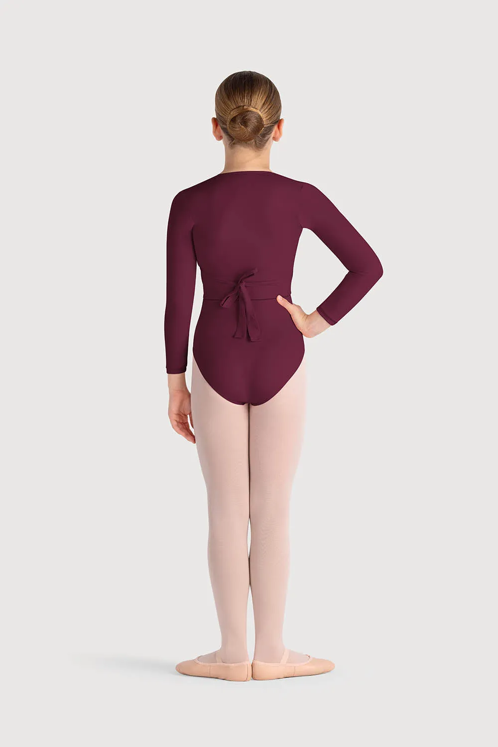 Z0858G - Bloch Overture Crossover Girls Long Sleeve Wrap Top
