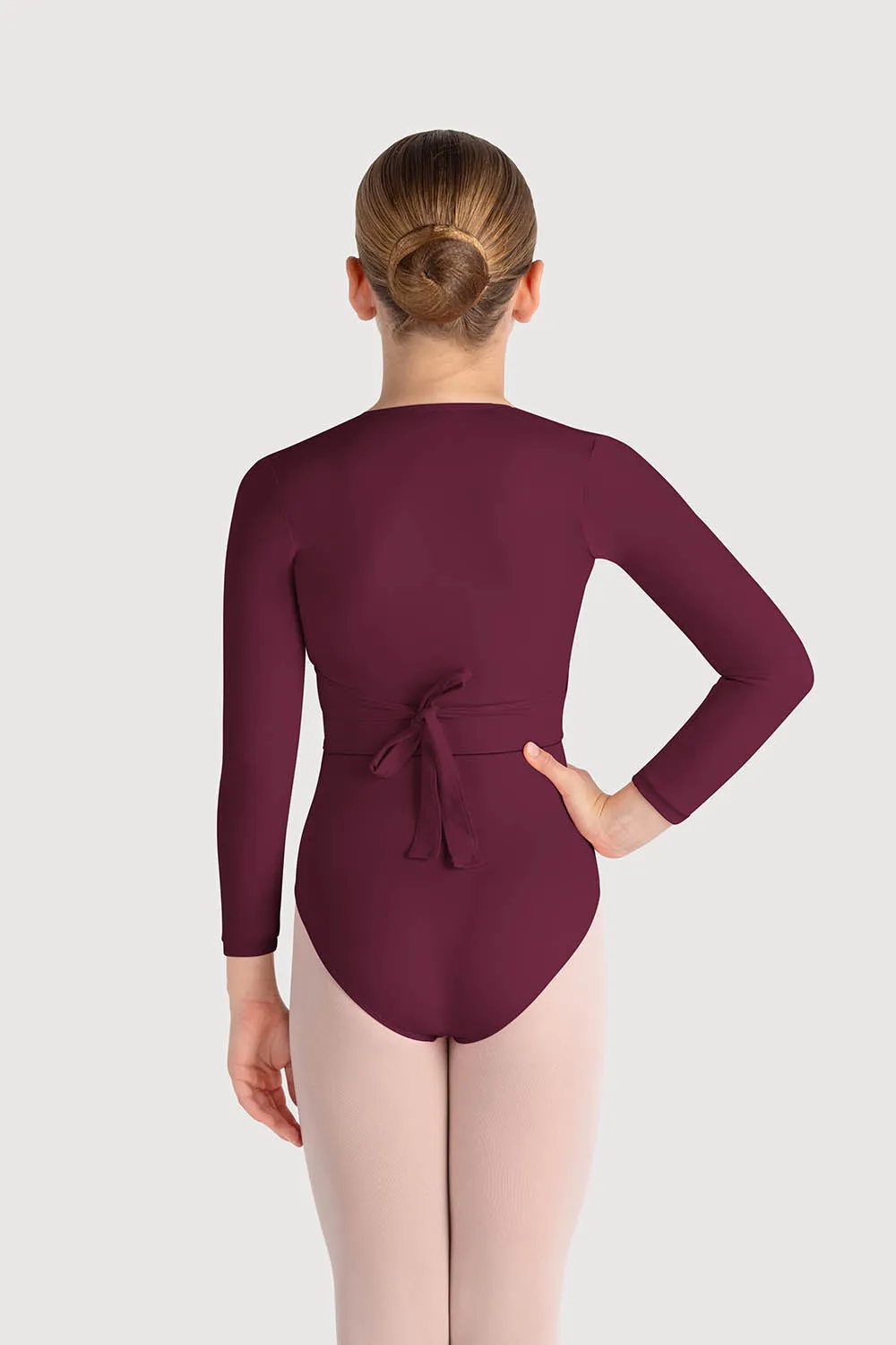Z0858G - Bloch Overture Crossover Girls Long Sleeve Wrap Top