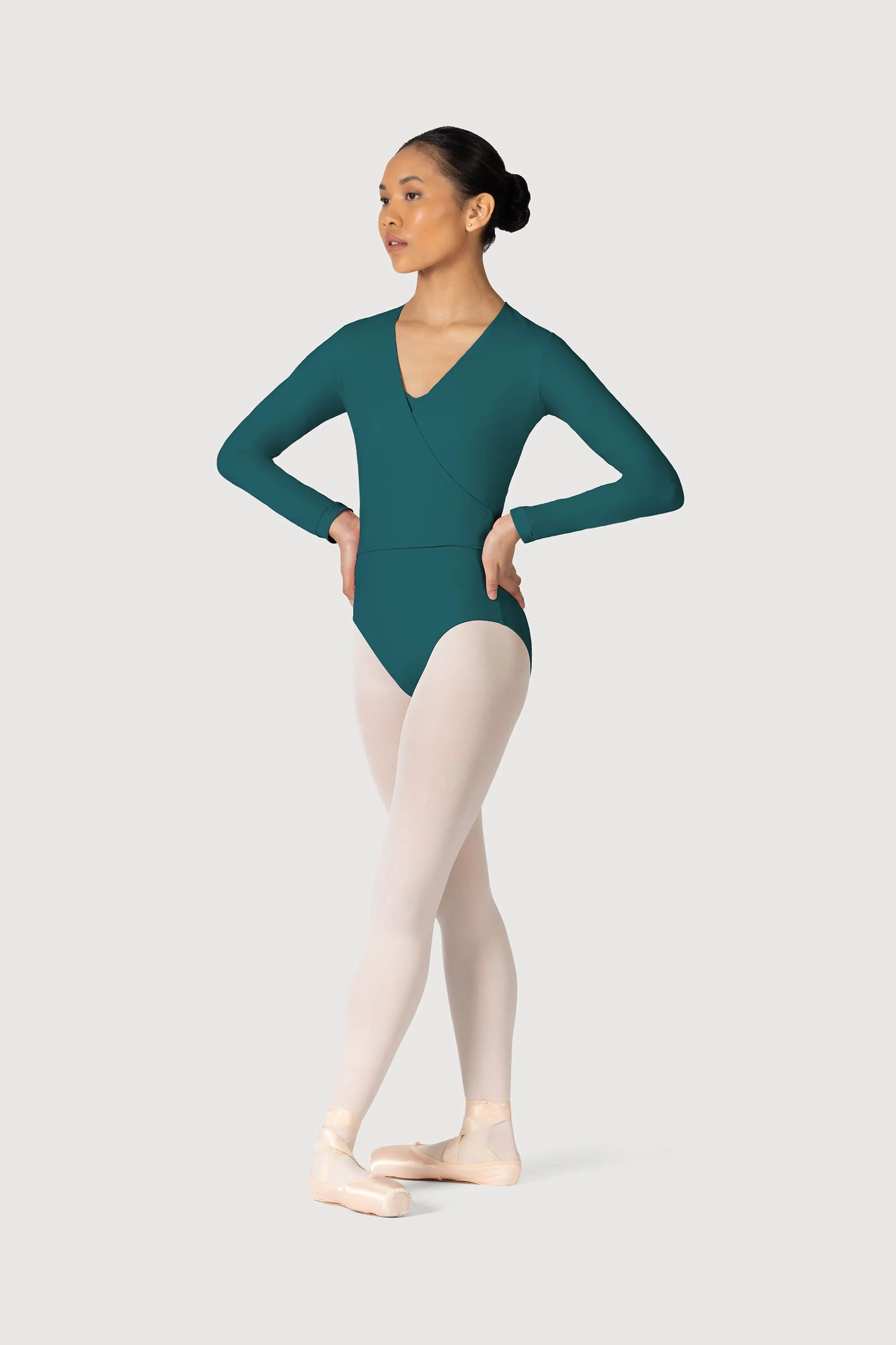 Z0858L - Bloch Overture Crossover Womens Long Sleeve Wrap Top