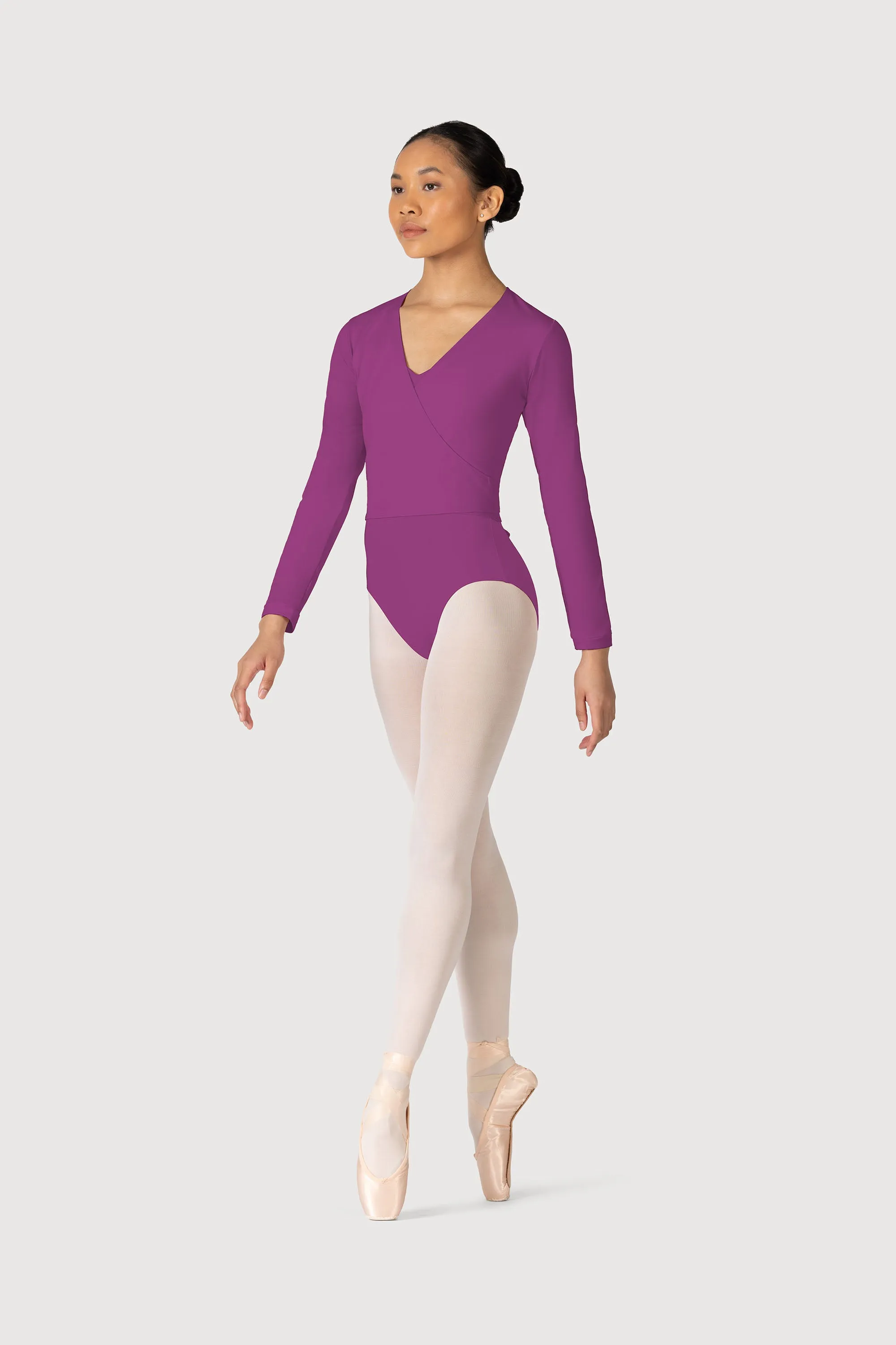 Z0858L - Bloch Overture Crossover Womens Long Sleeve Wrap Top